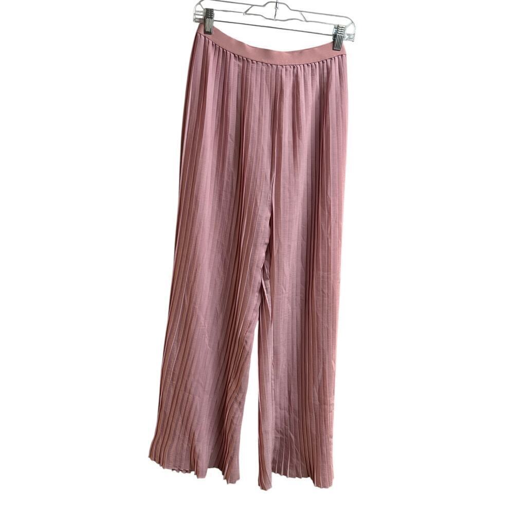 Matilda Jane Heart to Heart Curtain Call Pleated Wide Leg Pants Pink Medium